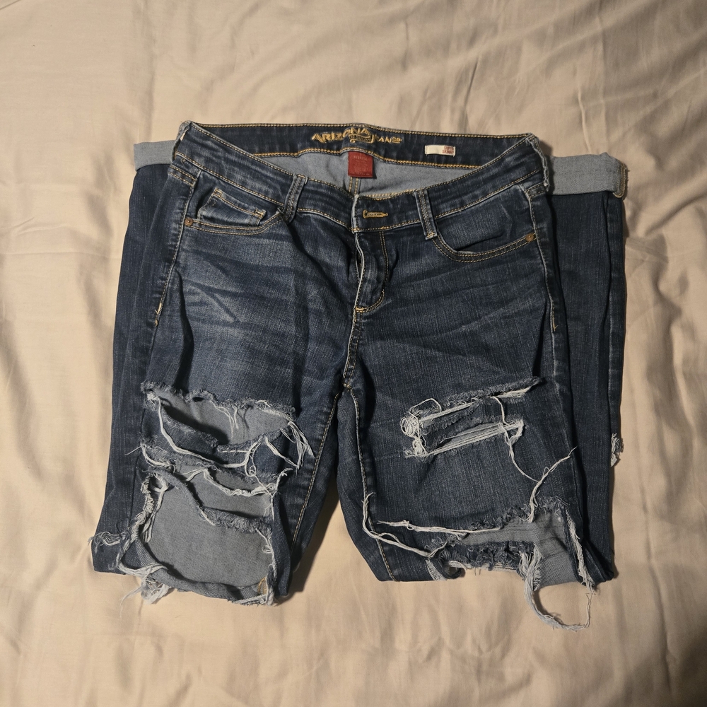 Arizona Ripped Distressed Blue Skinny Jeans
